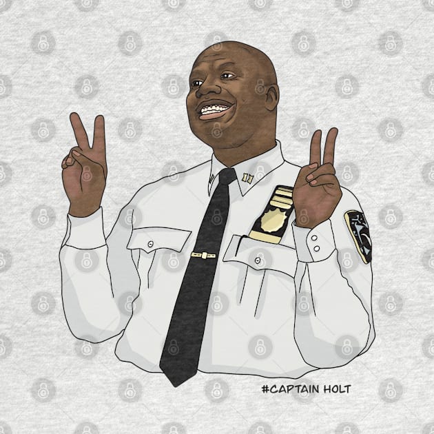 Captain holt - peace sign by Artbygoody